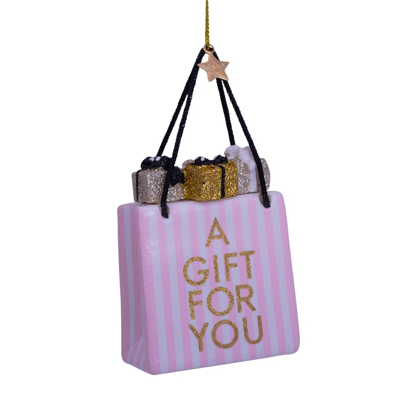 Kalėdinis žaisliukas „Pink Giftbag“