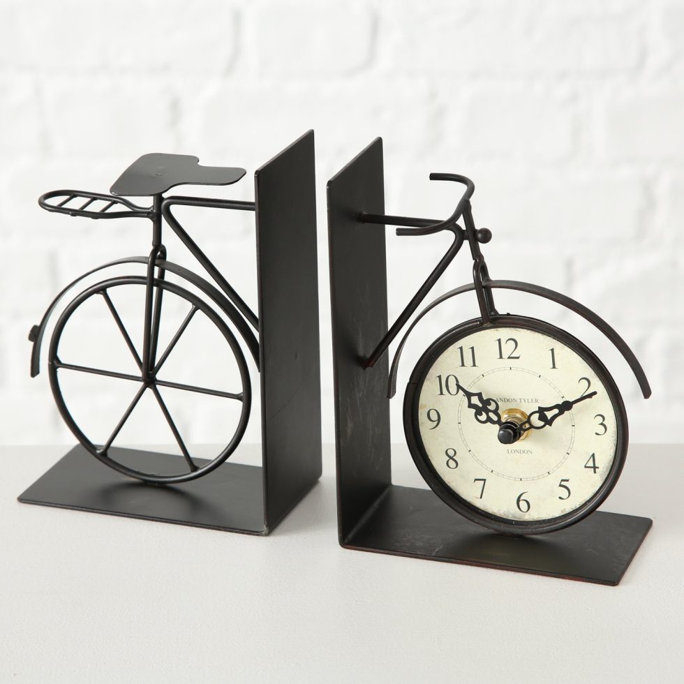 Knygų laikiklis- laikrodis „Bike“