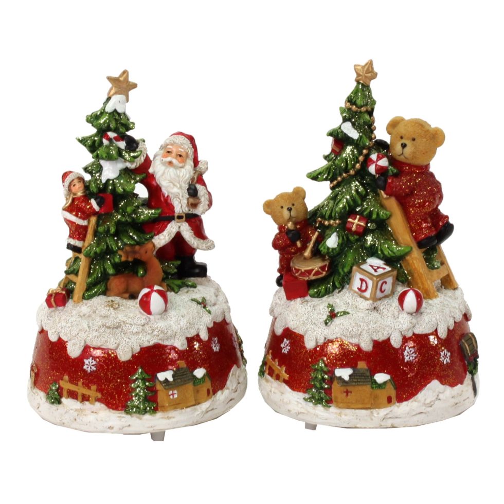 Grojanti dekoracija „Bear and Santa“