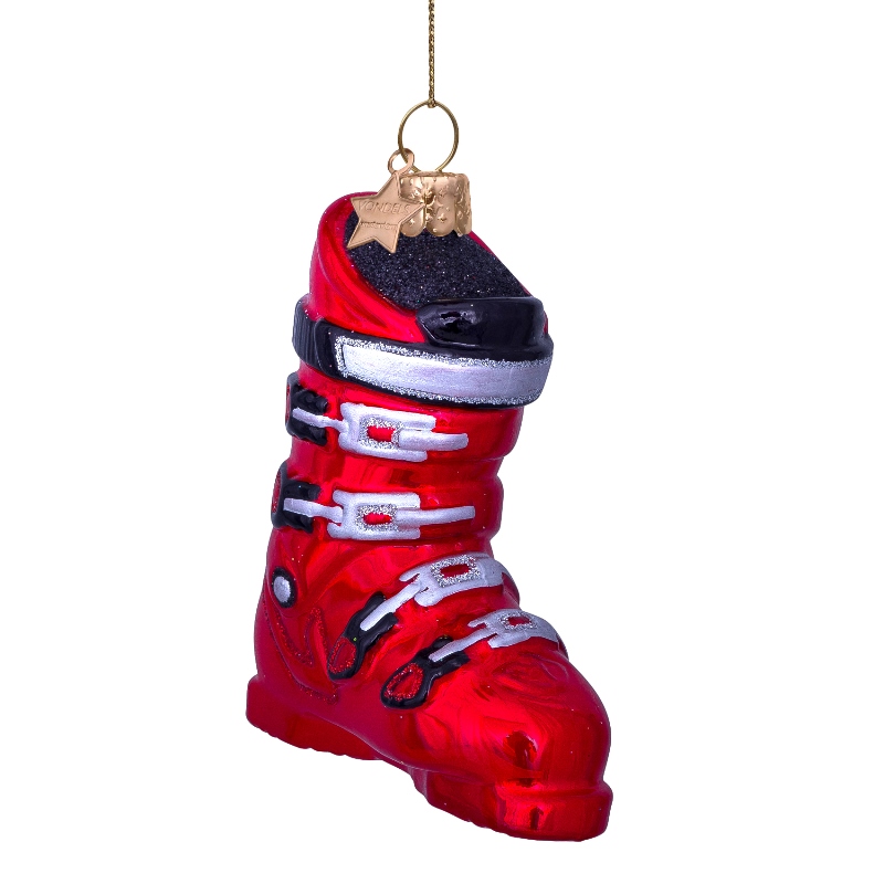 Kalėdinis žaisliukas „Red Ski Shoes“