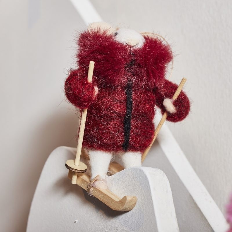 Kalėdinis žaisliukas „Ski Mouse“
